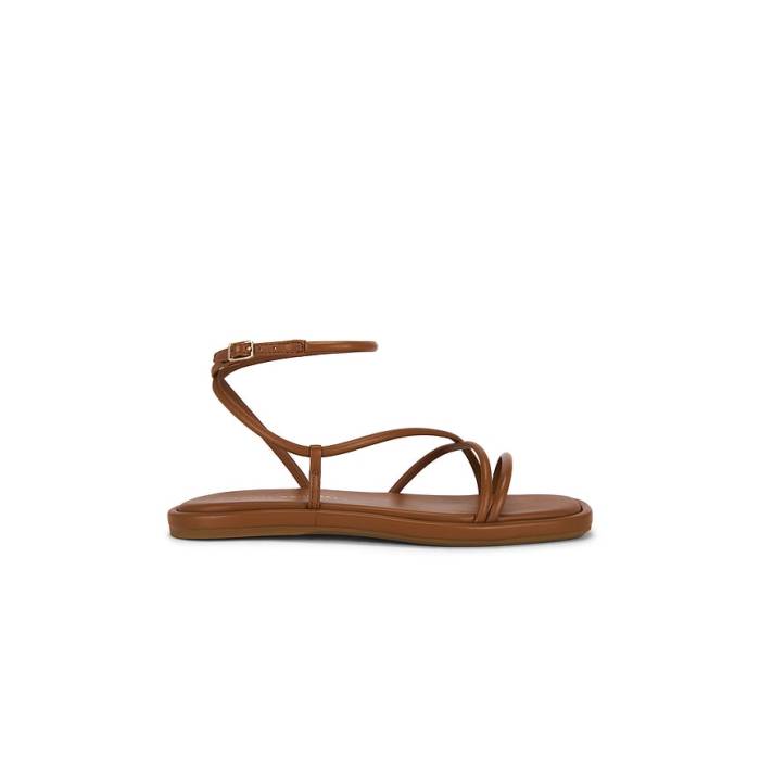 ロフラーランドール Loeffler Randall 【 Noor Strappy Ankle Wrap Flat Sandal Women Timber Nappa 】 wrap ラップ レディース|スニケス