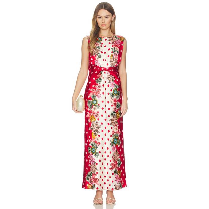 Saloni 【 Gwen Dress Women Plumeria Rouge 】 御召しもの レディース