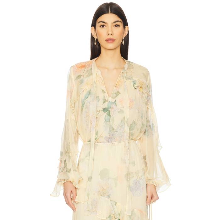 ジマーマン Zimmermann 【 Illuminate Flutter Top Women Lemon Hydrangea 】 レディース