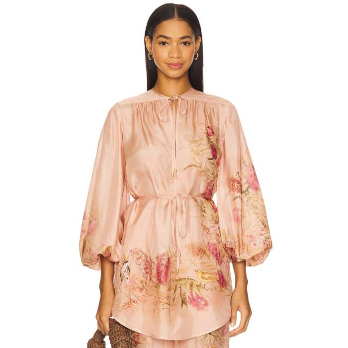 ジマーマン Zimmermann 【 Cascadian Tunic Top Women Pink Botanical Floral 】 レディース pink さくら色