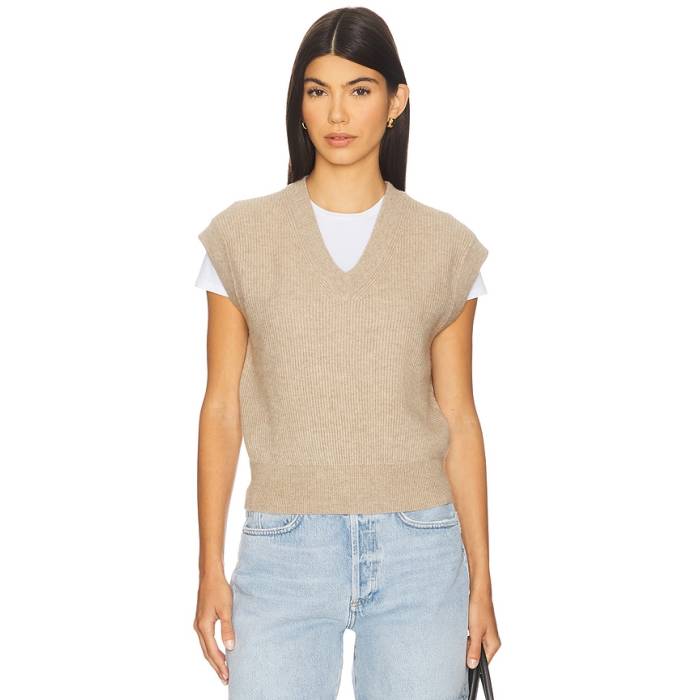 Guest In Residence 【 Rib Vest Women Taupe 】 より良い レディース