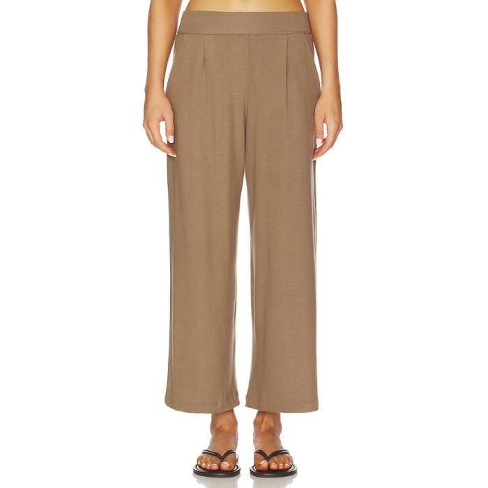 Leset 【 Lauren Crop Pleated Pocket Pant Women Walnut 】 Crop クロップ ズボン下 レディース