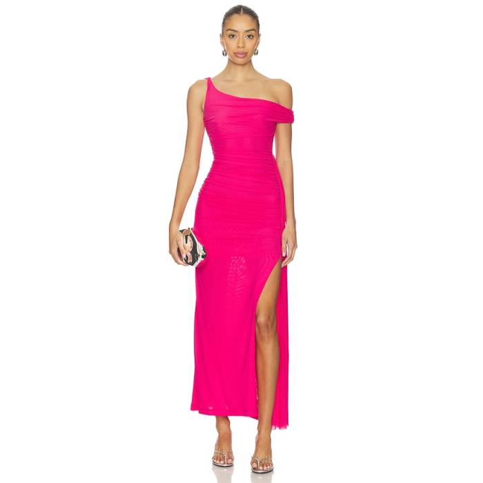 バル一点 Bardot 【 Layana Maxi Dress Women Hot Pink 】 お召しもの レディース pink さくら色 ドレス-レディースファッション