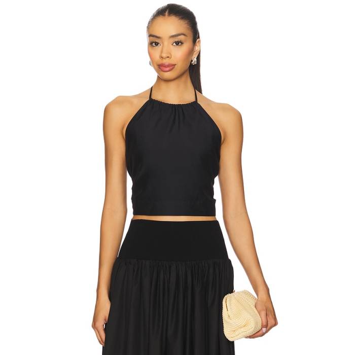 La Ligne 【 Solid Silk Top Women Black 】 益荒男 レディース 黒いこと 黒いこと