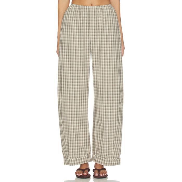 ナヌーシュカ Nanushka 【 Yayoi Pant Women Creme &Amp; Grey 】 パンツ レディース 灰色 グレー｜スニケス