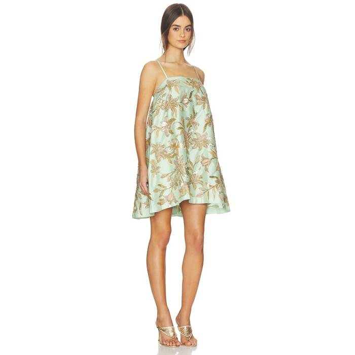 La Fuori 【 Touched By Gold Embroidered Mini Dress Women Touched By Gold 】 ゴールド お召しもの レディース ゴールド