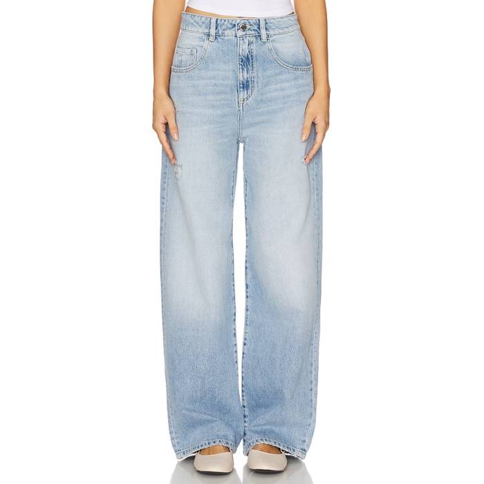 Icon Denim 【 Poppy Wide Leg Jeans Women Sky Blue 】 デニム レディース 天の原 青味 青み