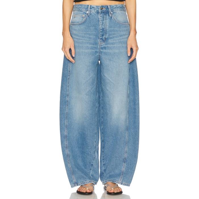 St. Agni 【 Mid Rise Balloon Jeans Women 90S Blue 】 ミッド ライズ デニム レディース 青味 青み