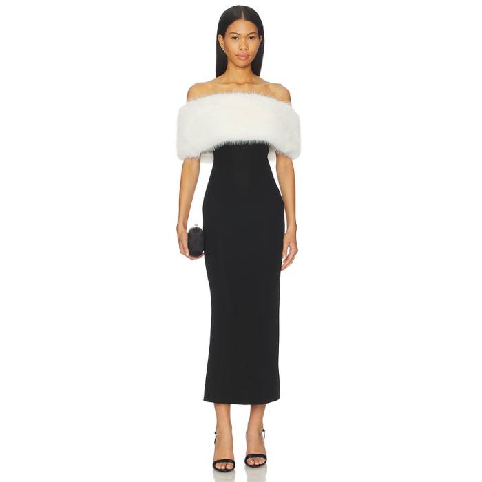 Lpa 【 Nella Midi Dress Women Black And White 】 お召しもの レディース 黒いこと 黒いこと 白いこと 白いこと ドレス-レディースファッション