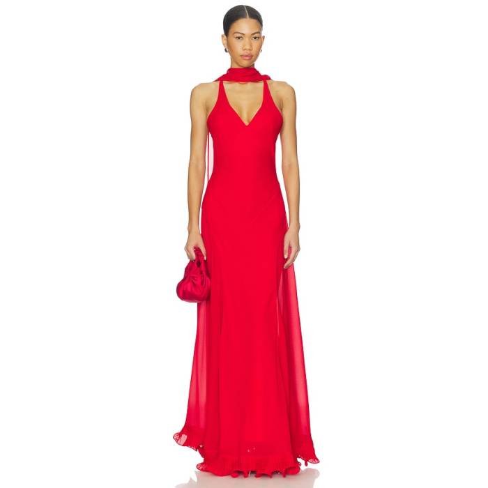 Delfi 【 Estelle Dress Women Crimson 】 お召しもの レディース クリムゾン