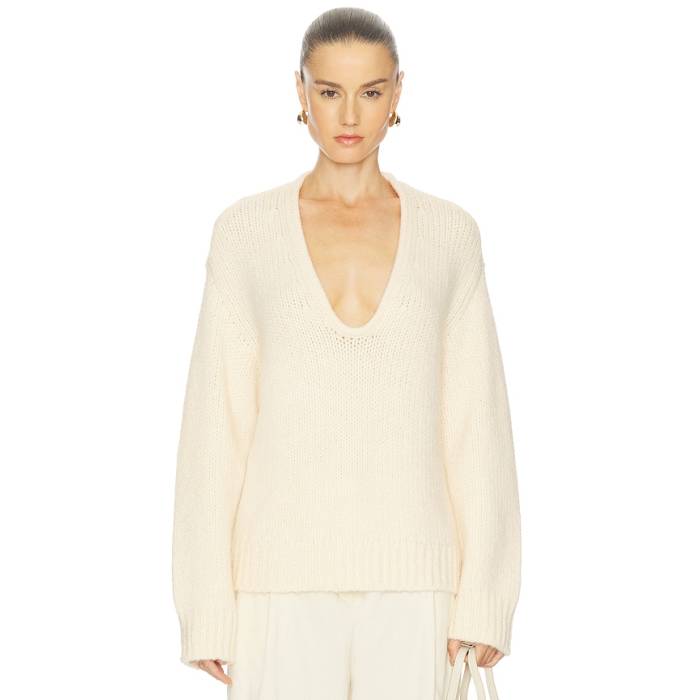 L\u0027academie 【 By Marianna Kindall V Neck Sweater Women Oat 】 調教師 レディース