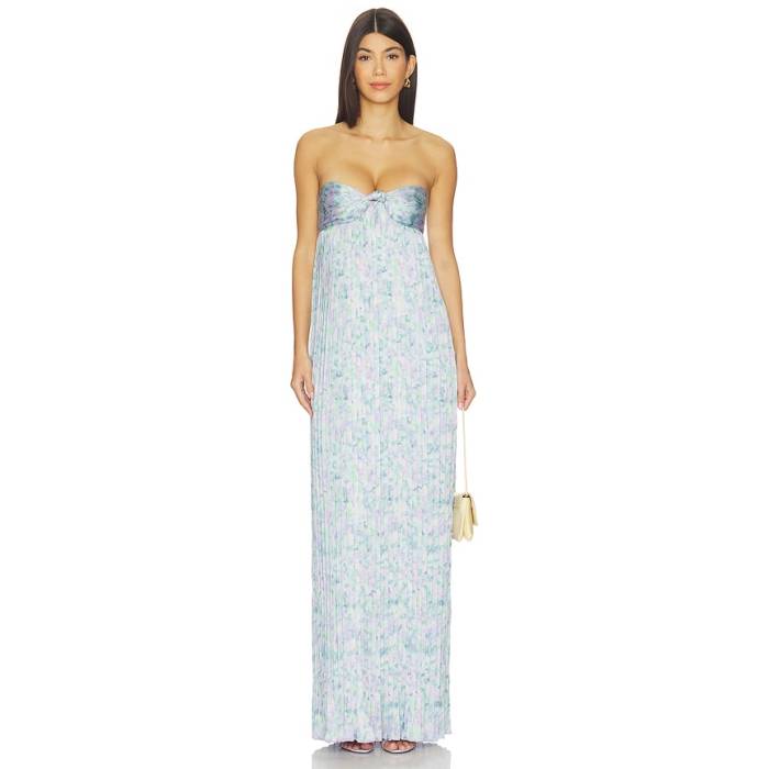 Lovers And Friends 【 Doris Gown Women Blue Green Floral 】 レディース 青味 青み green 緑・緑であること