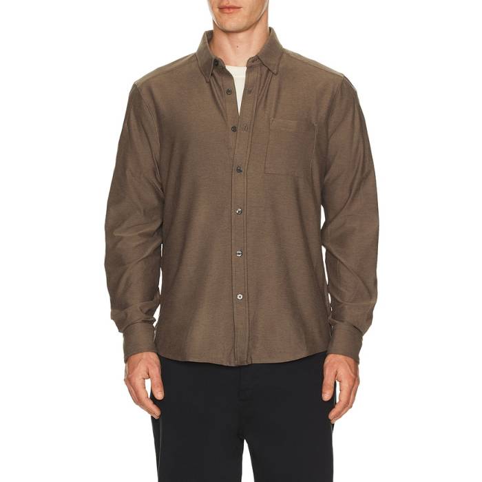 ローン Rhone 【 Work From Home Shirt Men Mushroom Brown 】 メンズ 茶色 ブラウン｜スニケス