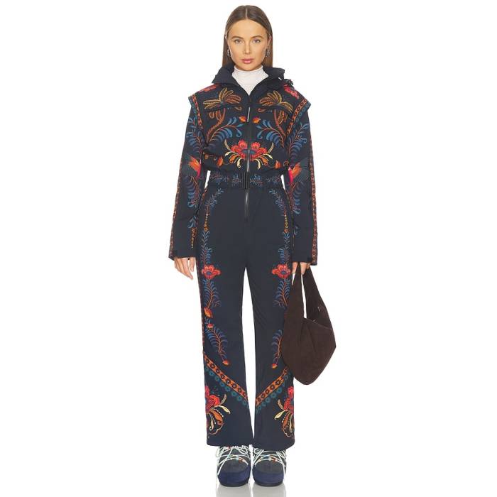 Whitespace 【 X Farm Rio One Piece Ski Suit Women Macaw Print Black 】 リオ 背広 レディース 黒いこと 黒いこと