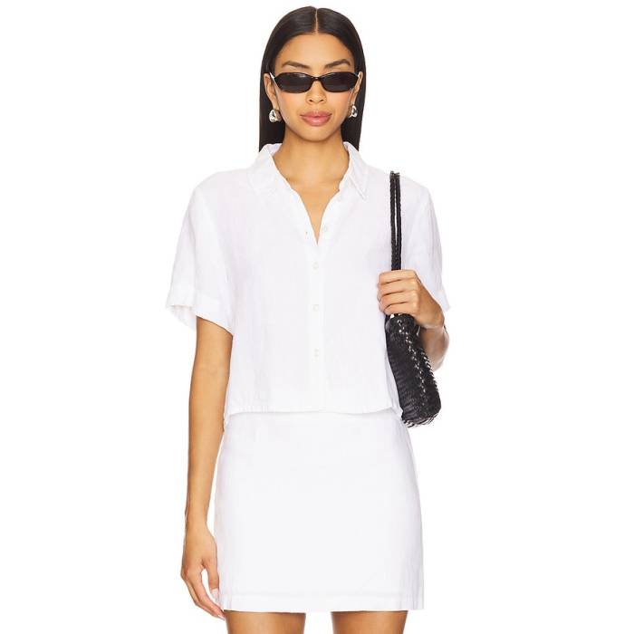 Vir Vita 【 Anais Shirt Women White 】 レディース 白いこと 白いこと