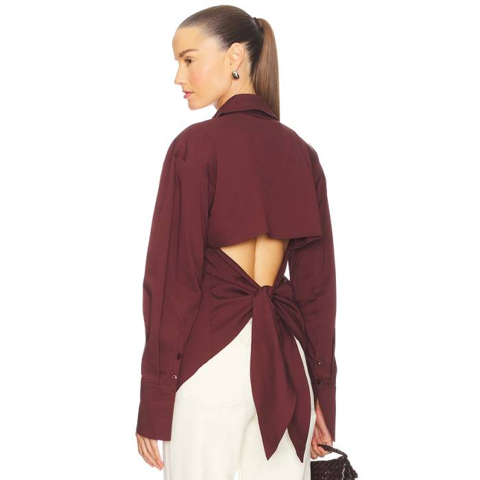 Simonmiller 【 Loch Poplin Button Up Shirt Women Chocolate Brown 】 レディース 赤銅色 赤銅色