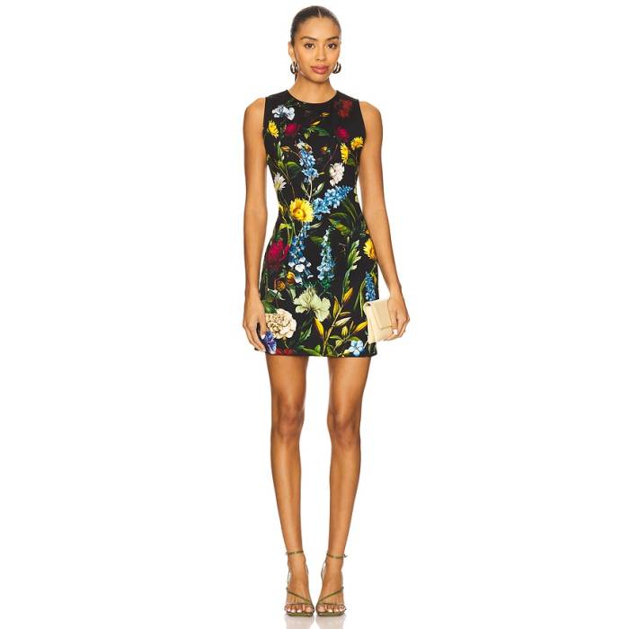 アリスアンドオリビア Alice + Olivia 【 Wynell A-Line Mini Dress Women Social Hour Black 】 お召しもの レディース 黒いこと 黒いこと レディースファッション-ドレス