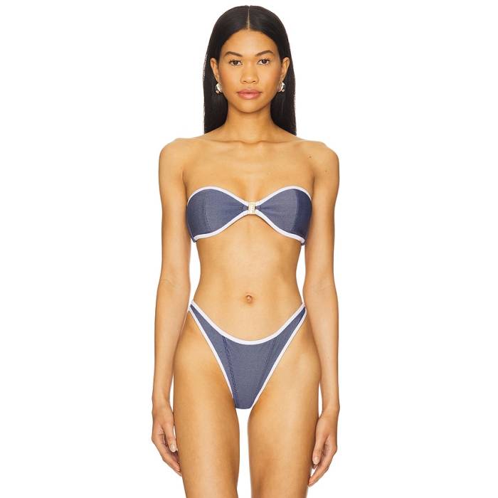Fae 【 X Revolve Tallara Bikini Top Women Denim &Amp; White 】 レディース デニム 白色 ホワイト｜スニケス