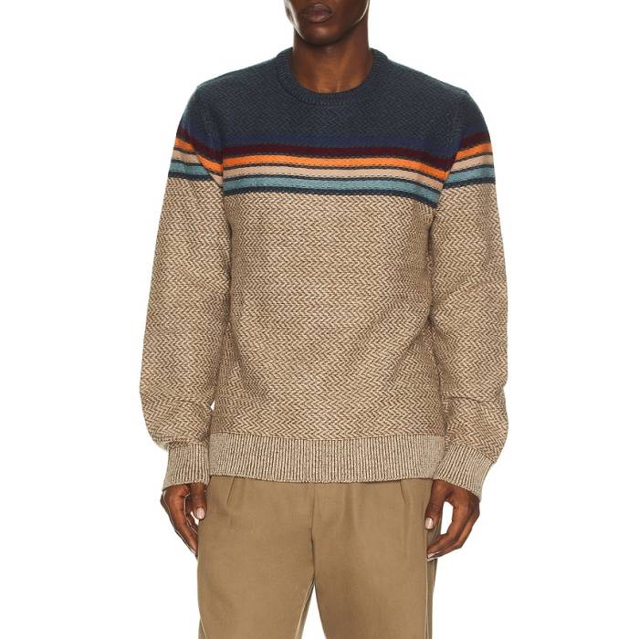 Faherty 【 Donegal Crew Neck Sweater Men Twilight Sky Ombre 】 クルー トレーナー メンズ トワイライト スカイ｜スニケス