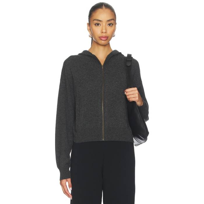 Lisa Yang 【 Ilie Zip Hooded Sweater Women Charcoal 】 ボンネット付 調教師 レディース 暗灰色