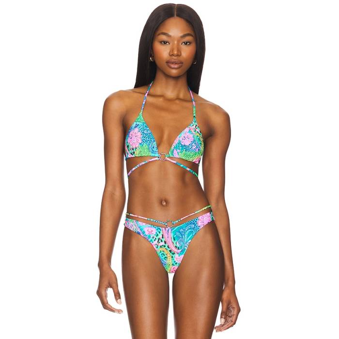 ルリファマ Luli Fama 【 Crystallized Looped Triangle Top Women Multicolor 】 レディース