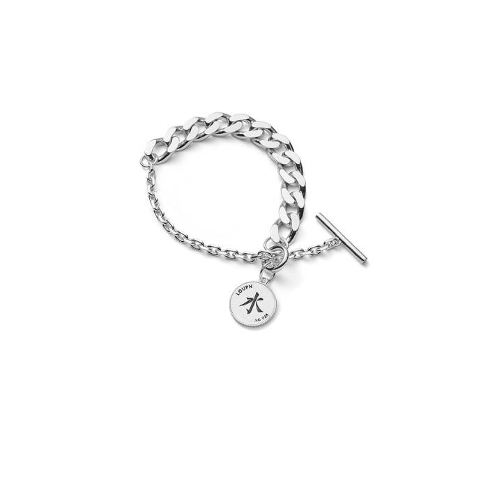 Loupn 【 Be Water Chain Bracelet Men 925 Sterling Silver 】 腕輪 メンズ Silver しろがね色・しろがね色