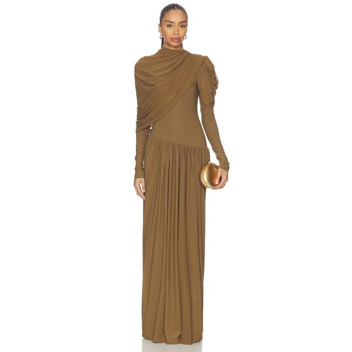 Deme By Gabriella 【 Dress Women Sand Green 】 お召しもの レディース 砂色・沙子 green 緑・緑であること