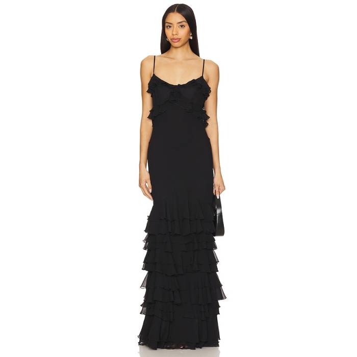 Lovers And Friends 【 X Emma Rose Arles Gown Women Black 】 Rose サクラ色 レディース 黒いこと 黒いこと