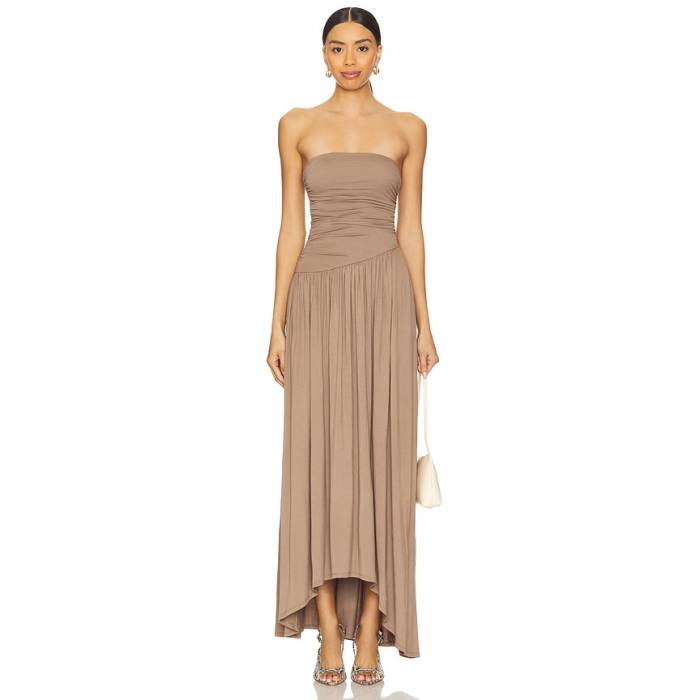 House Of Harlow 1960 【 X Revolve Mavis Maxi Dress Women Mushroom 】 お召しもの レディース ドレス-レディースファッション