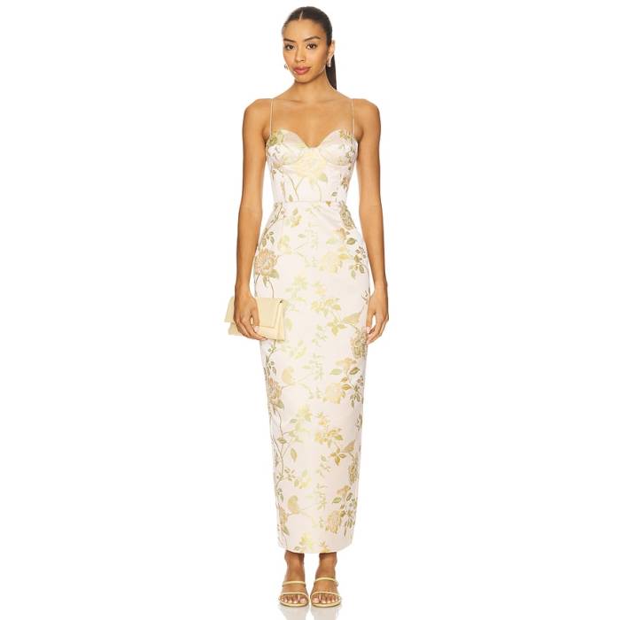 Sau Lee 【 Marielle Dress Women Pale Pink Multi 】 御召しもの レディース pink さくら色