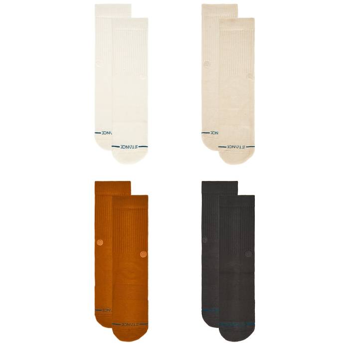 観点 Stance 【 Icon Crew 4 Pack Socks Men Canvas 】 アイコン 労働者の一団 靴下・ソックス メンズ