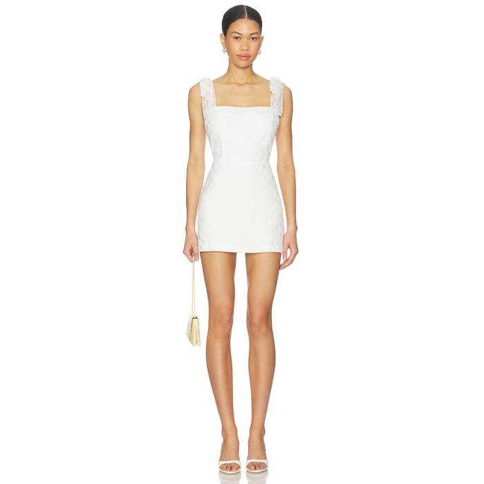 アマンダアプリチャード Amanda Uprichard 【 Keenan Skort Romper Women White 】 ロンパース レディース 白いこと 白いこと