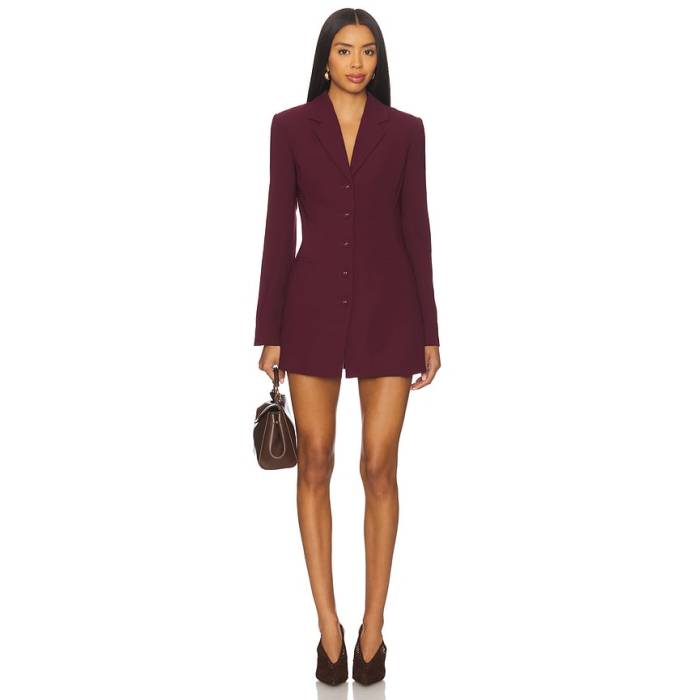 アマンダアプリチャード Amanda Uprichard 【 Peralta Blazer Romper Women Wine 】 ブレイザー ロンパース レディース