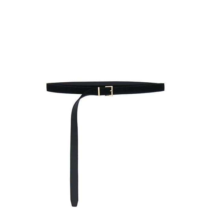 ひな形 Frame 【 The Double Wrap Belt Women Black 】 wrap 一回り 三尺帯 レディース 黒いこと 黒いこと