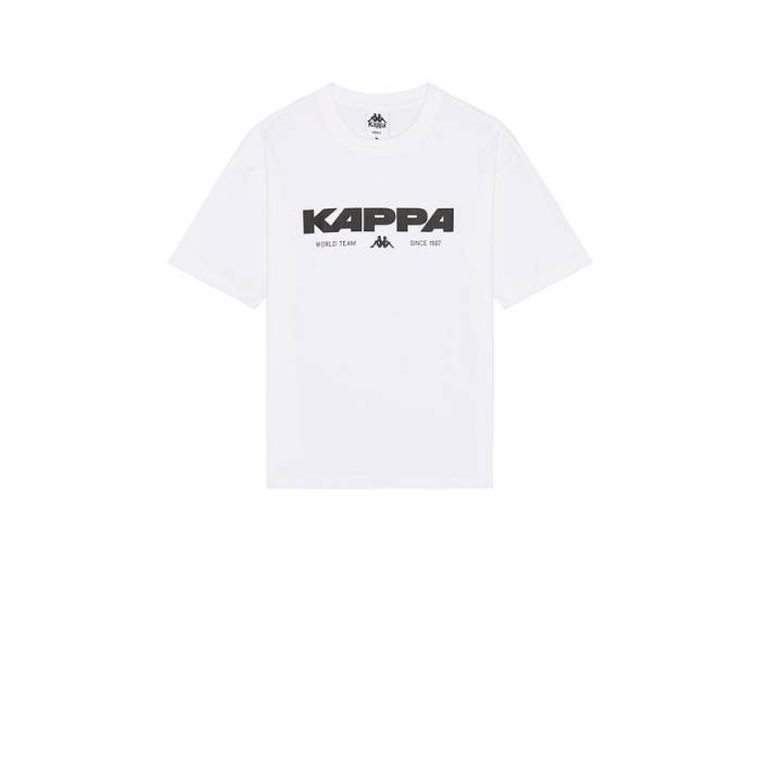 カッパ Kappa 【 Authentic Nhisso T-Shirt Men White \u0026Amp; Black 】 オーセンティック ティーシャツ メンズ 白いこと 白いこと 黒いこと 黒いこと