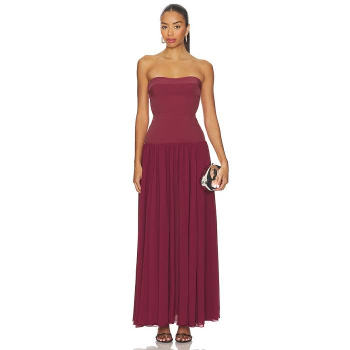 Lovers And Friends 【 Margot Gown Women Plum 】 レディース