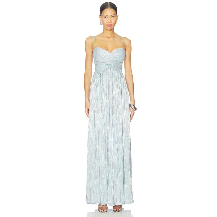 Lovers And Friends 【 Ashley Gown Women Dusty Blue Metallic 】 レディース 青み 青色