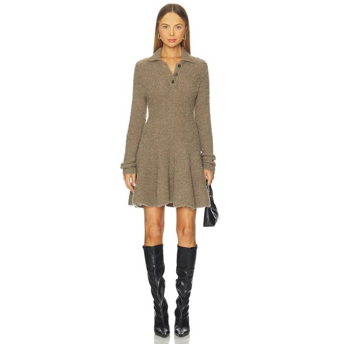 The Garment 【 Balboa Volume Dress In Brown Women Praline 】 お召しもの 赤銅色 赤銅色 レディース レディースファッション-ドレス