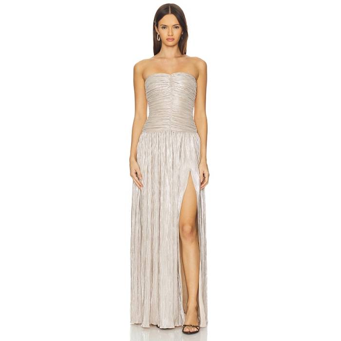 Lovers And Friends 【 Elia Gown Women Champagne Metallic 】 レディース