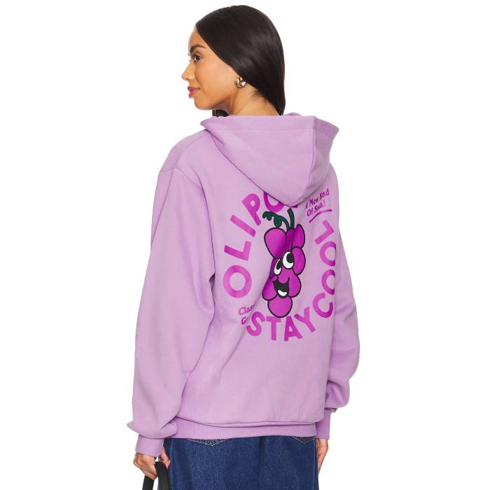 Stay Cool 【 X Olipop Classic Grape Hoodie Unisex Lavender 】 クラシック フーディー パーカー レディースファッション トップス パーカー ユニセックス