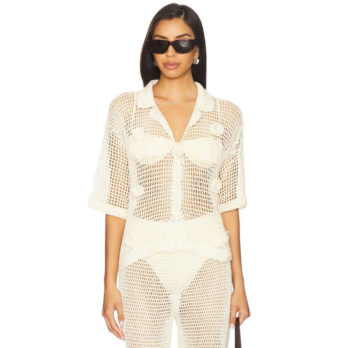 Pq 【 Flower Top Women Ivory 】 レディースファッション トップス シャツ ブラウス レディース アイボリー 27,300円