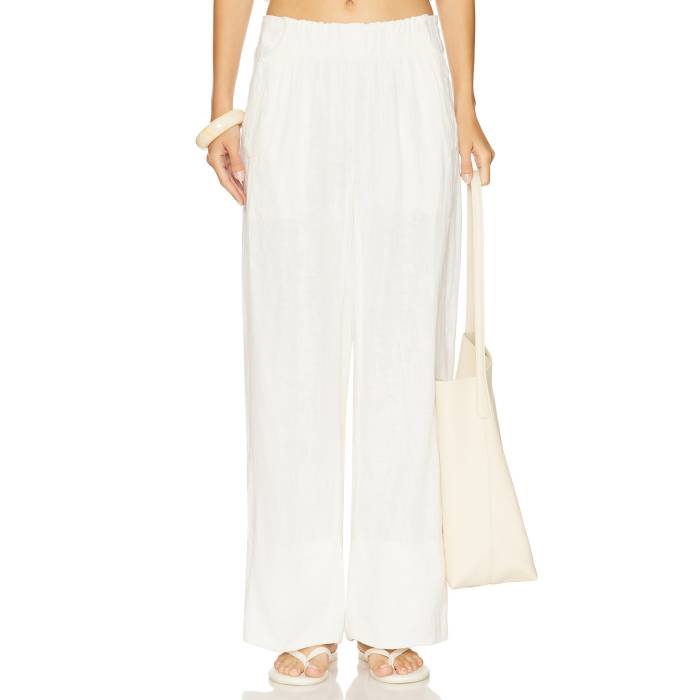フリーピープル Free People 【 Days End Linen Pull On Pant Women Clean Ivory 】 パンツ レディース アイボリー|スニケス