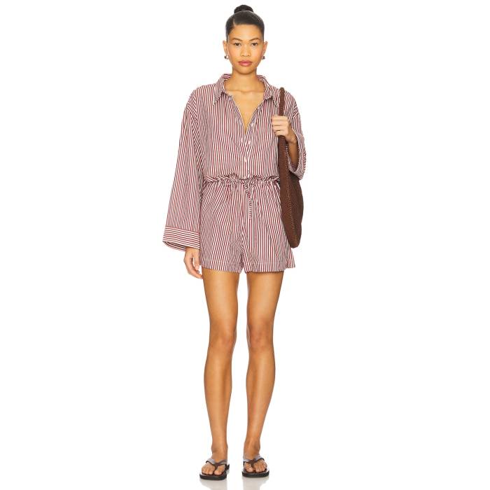 フェイスフルザブランド Faithfull The Brand 【 Freja Playsuit Women Clare Stripe 】 レディース Stripe 縞模様