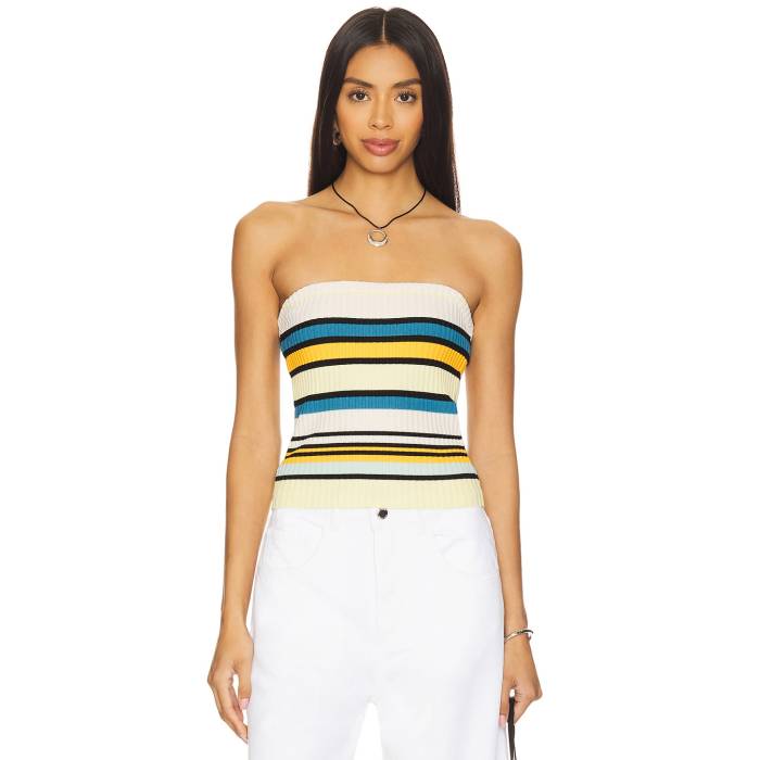 Solid & Striped 【 The Bria Top Women Variegated Stripe 】 レディースファッション トップス ベアトップ チューブトップ レディース Stripe ストライプ