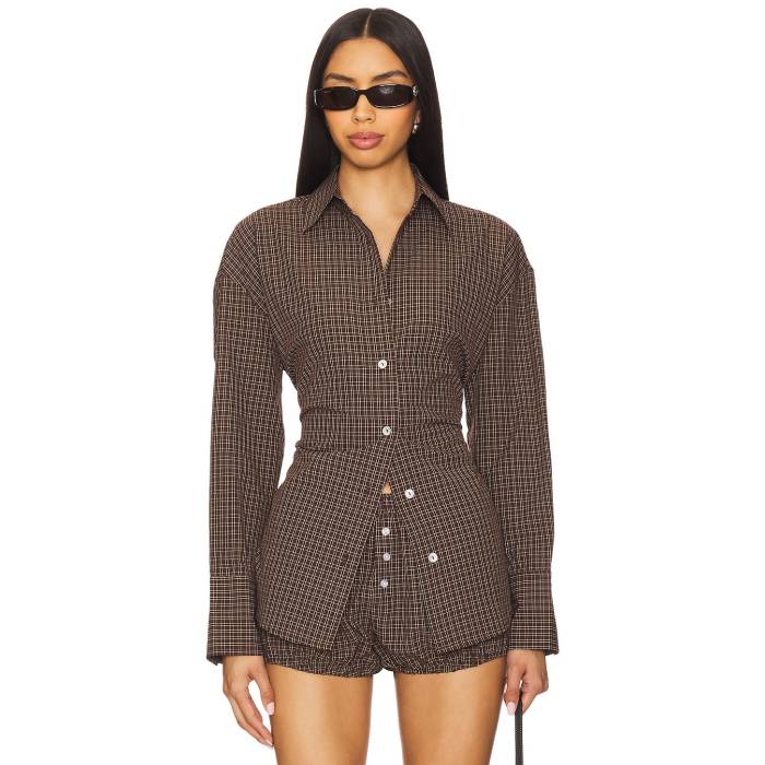 Nia 【 Jules Top Women Brown 】 ジュールス レディースファッション トップス その他 レディース 茶色 ブラウン