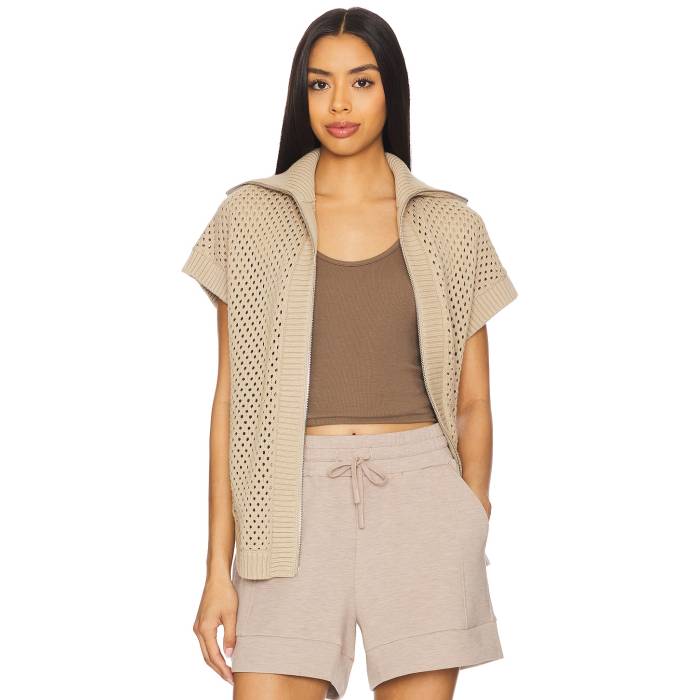 バーリー Varley 【 Gianna Zip Through Vest Women Cashmere Stone 】 ベスト レディースファッション コート ジャケット レディース