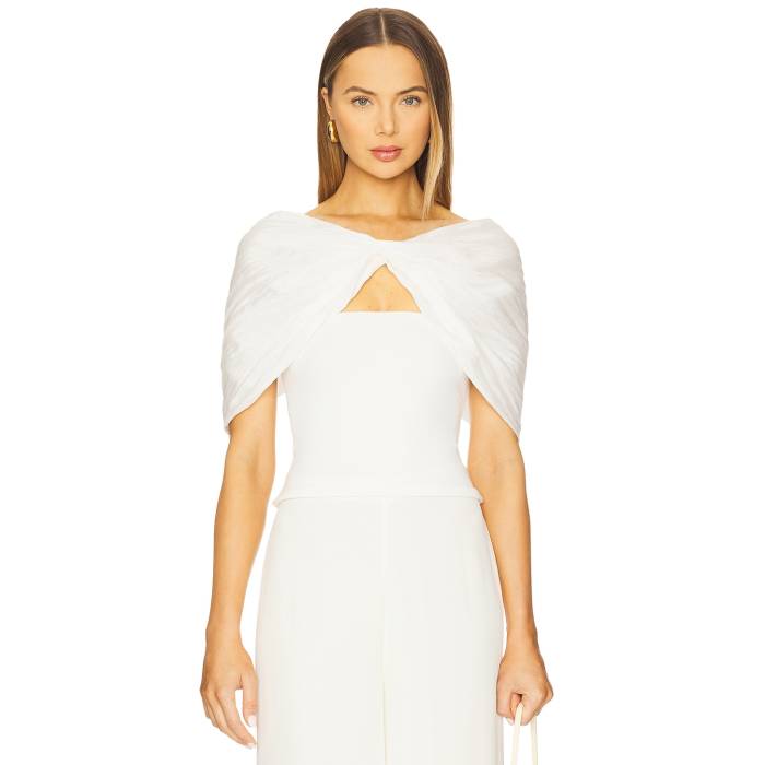 The Line By K 【 Elias Cape Top Women White 】 レディースファッション トップス その他 レディース 白色 ホワイト