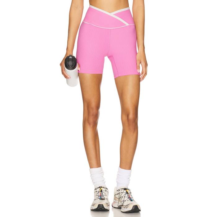 Year Of Ours 【 Ribbed Two Tone Veronica Short Women Year Pink & White 】 ベロニカ レディースファッション ボトムス パンツ レディース pink ピンク 白色 ホワイト