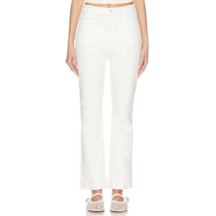Mother 【 The Hustler Patch Pocket Flood Jeans Women Cream Puffs 】 デニム レディース 皮膚軟化剤