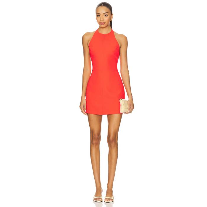 アマンダアプリチャード Amanda Uprichard 【 Donahue Dress Women Crimson 】 ドレス レディースファッション ドレス レディース クリムゾン